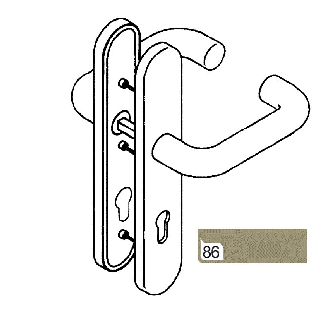 HEWI 111R01.270 PZ Zimmergarnitur 111.23R / 235.23R (86) sand